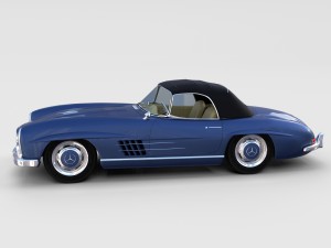 mercedes 300sl with interior pack 3D Модель