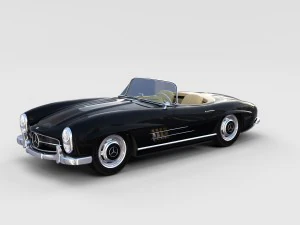 mercedes 300sl avec pack int&eacute;rieur Modèle 3D