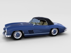 mercedes 300sl with interior pack 3D Модель