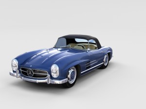 mercedes 300sl with interior pack 3D Модель