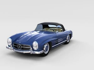 mercedes 300sl avec pack int&eacute;rieur Modèle 3D