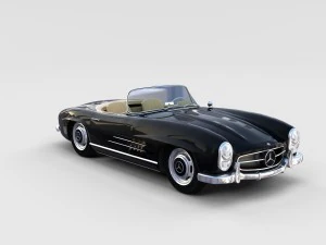mercedes 300sl avec pack int&eacute;rieur Modèle 3D