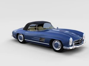 mercedes 300sl avec pack int&eacute;rieur Modèle 3D