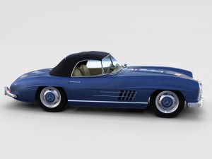 mercedes 300sl with interior pack 3D Модель