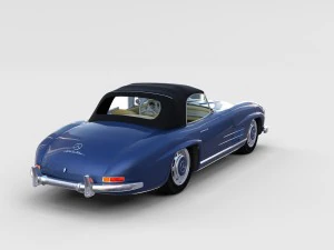 mercedes 300sl avec pack int&eacute;rieur Modèle 3D