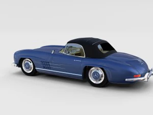 mercedes 300sl avec pack int&eacute;rieur Modèle 3D