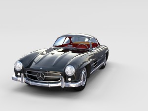 mercedes 300sl with interior pack 3D Модель