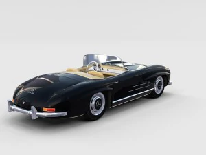 mercedes 300sl avec pack int&eacute;rieur Modèle 3D