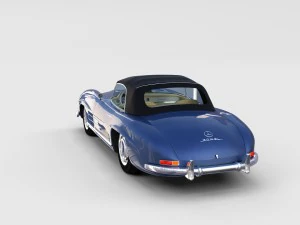 mercedes 300sl avec pack int&eacute;rieur Modèle 3D