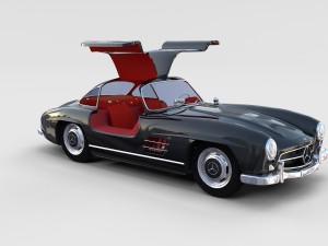 mercedes 300sl with interior pack 3D Модель