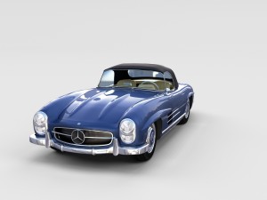 mercedes 300sl with interior pack 3D Модель