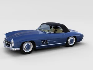 mercedes 300sl avec pack int&eacute;rieur Modèle 3D