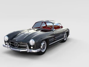 mercedes 300sl avec pack int&eacute;rieur Modèle 3D