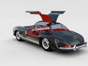 mercedes 300sl avec pack int&eacute;rieur Modèle 3D