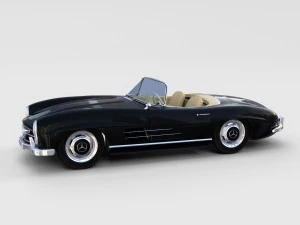 mercedes 300sl avec pack int&eacute;rieur Modèle 3D