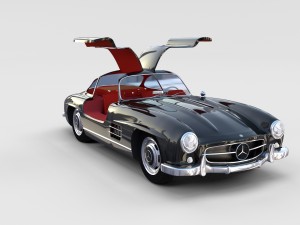 mercedes 300sl with interior pack 3D Модель