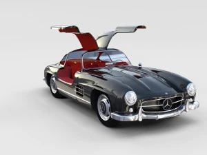 mercedes 300sl avec pack int&eacute;rieur Modèle 3D