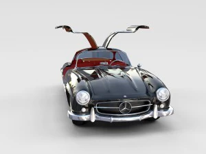 mercedes 300sl avec pack int&eacute;rieur Modèle 3D