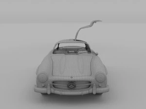 mercedes 300sl avec pack int&eacute;rieur Modèle 3D