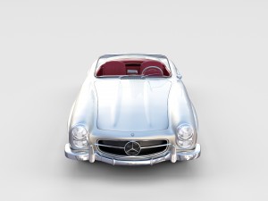 mercedes 300sl with chassis pack Modèle 3D