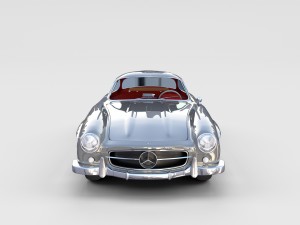 mercedes 300sl with chassis pack Modèle 3D