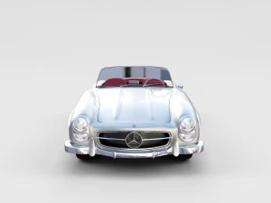 mercedes 300sl with chassis pack 3D Model