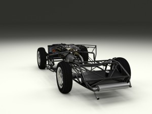 mercedes 300sl with chassis pack Modèle 3D