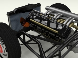 mercedes 300sl with chassis pack Modèle 3D