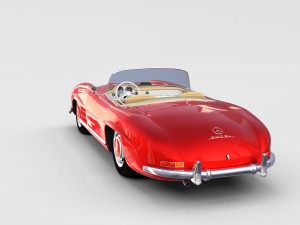 mercedes 300sl with chassis pack Modèle 3D
