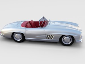 mercedes 300sl with chassis pack Modèle 3D