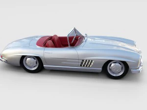 mercedes 300sl with chassis pack 3D Model