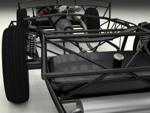mercedes 300sl with chassis pack Modèle 3D