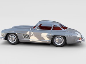 mercedes 300sl with chassis pack Modèle 3D