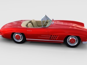 mercedes 300sl with chassis pack Modèle 3D