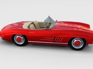 mercedes 300sl with chassis pack 3D Model