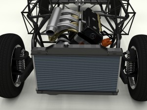 mercedes 300sl with chassis pack Modèle 3D