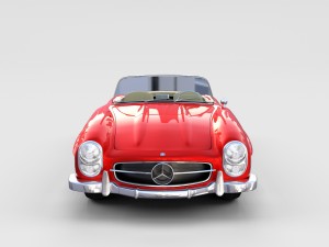 mercedes 300sl with chassis pack Modèle 3D