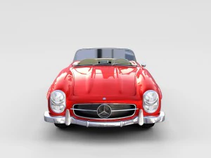 mercedes 300sl with chassis pack 3D Model