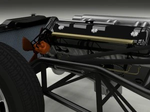 mercedes 300sl with chassis pack 3D Model