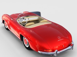 mercedes 300sl with chassis pack Modèle 3D