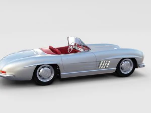 mercedes 300sl with chassis pack 3D Model