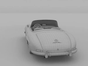 mercedes 300sl with chassis pack 3D Model