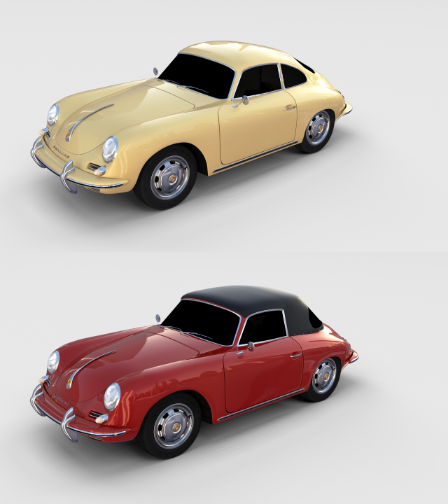 porsche 356 pack 3D Model .c4d .max .obj .3ds .fbx .stl .blend 