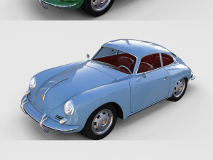 porsche 356 with interior pack 3D Model