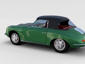 porsche 356 with interior pack Modelo 3D