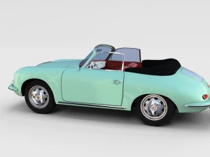 porsche 356 with interior pack 3D Model