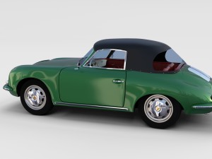 porsche 356 with interior pack Modelo 3D