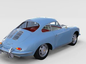 porsche 356 with interior pack 3D Model