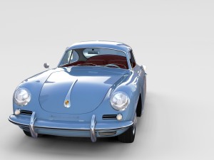 porsche 356 with interior pack Modelo 3D