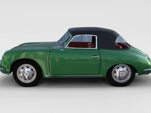 porsche 356 with interior pack 3D Model